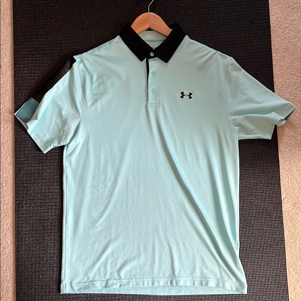 Under Armour Blue and Black Performance Polo Shirt size M